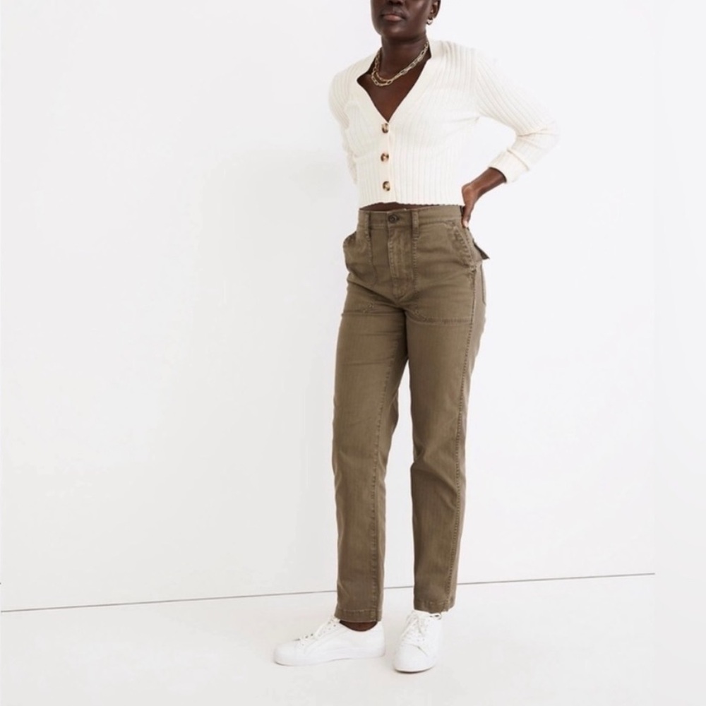 NWT Madewell The Perfect Vintage Straight Work
Pants in Army Green size 32